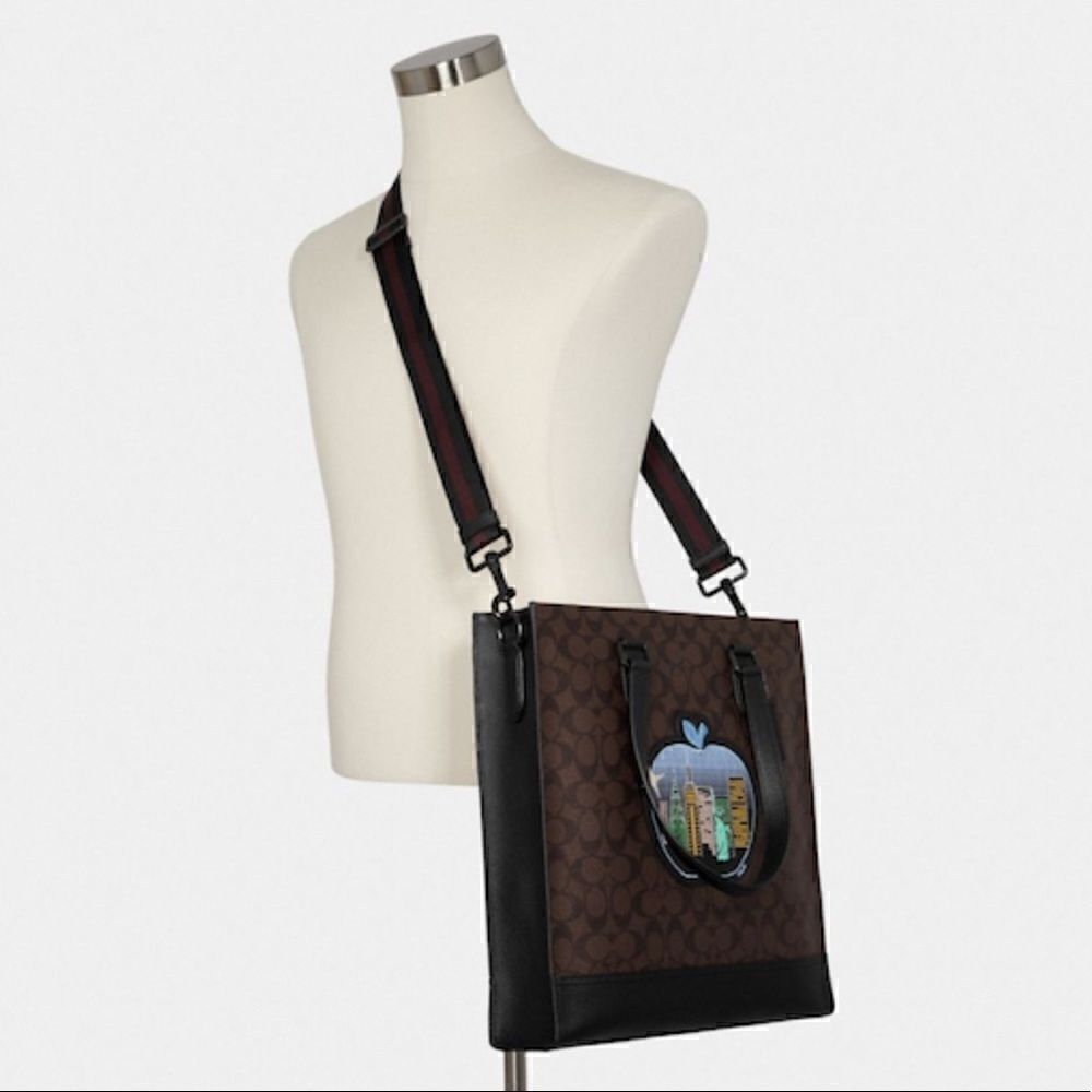 Coach Graham Structured Tote In Signature Canvas With Souvenir Patches - Picture 6 of 16